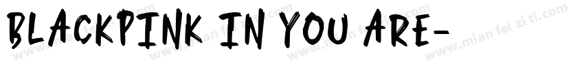BLACKPINK IN YOU ARE字体转换